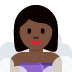 🧖🏿‍♀️ woman in steamy room: dark skin tone display on Twitter